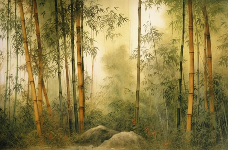 手绘中国风竹林竹叶,插画/手绘图,插画/手绘图库,插画/手绘图下载,插画/手绘